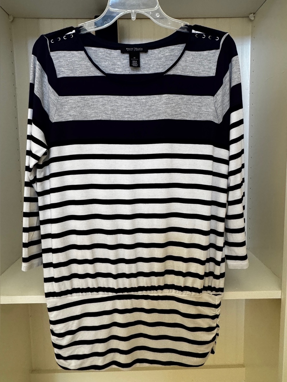 White House Black Market Striped Tunic Top – Size M